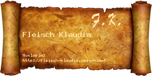 Fleisch Klaudia névjegykártya